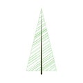 Simple pyramid shaped abstract green tree icon