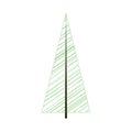 Simple pyramid shaped abstract green tree icon