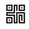 Simple qr code sign icon