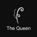 Simple queen logo. feminism logo design. simple logo