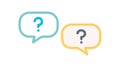 Simple Question Mark Speech Bubble in Flat Design, vector design Generative AI Royalty Free Stock Photo