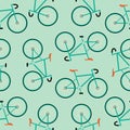 Simple racing bicycles seamless pattern