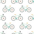 Simple racing bicycles seamless pattern