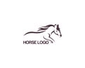 Simple Racing Horse Elegance Logo