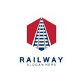 Simple Rail logo vector icon design illustration