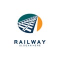 Simple Rail logo vector icon design illustration