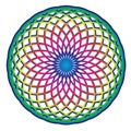 Simple rainbow circle vector mandala