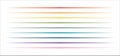 Simple Rainbow Dividers Set on White Background