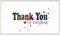 Simple Rainbow Thank You for Everything Card