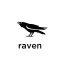 Simple raven logo black outline line set silhouette logo icon designs vector for logo icon stamp