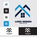 simple Real Estate Logo Design , Building, Home, Architect, House, Construction, Property , Real Estate Brand Identity , Vol 460