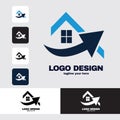 simple Real Estate Logo Design , Building, Home, Architect, House, Construction, Property , Real Estate Brand Identity , Vol 468