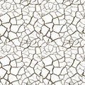 Realistic cracked earth after drought, dry dirt texture seamless pattern Royalty Free Stock Photo