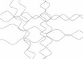 Simple rectangular background with tangled wavy lines.