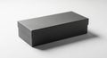 Simple Dark Gray Rectangular Box with a Lid on a White Background container packaging Royalty Free Stock Photo