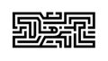 Simple Rectangular Maze Puzzle Design, vector design Generative AI Royalty Free Stock Photo