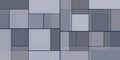 Simple Rectangular Tiled Frames of Various Sizes, Colored in Shades of Grey - Geometric Shapes Pattern, Texture Royalty Free Stock Photo
