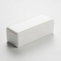 Simple rectangular white object with smooth edges and flat surfaces Royalty Free Stock Photo