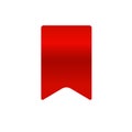 Simple red bookmark flag Royalty Free Stock Photo