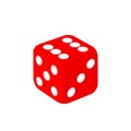 Red Casino Gambling Dice - Simple Vector Design