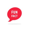 Simple red fun fact speech bubble