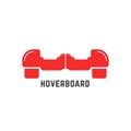 Simple red hoverboard logo