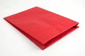 Blank red paper bag on white background Royalty Free Stock Photo