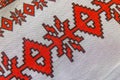 Simple red romanian embroidery cloth