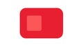 Simple Red Square Button, basic user interface element, vector design Generative AI Royalty Free Stock Photo