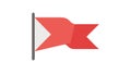 Simple Red Triangular Flag Icon for Marking & Direction, vector design Generative AI Royalty Free Stock Photo
