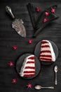 Simple red velvet cake Royalty Free Stock Photo