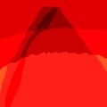 A simple red volcano erruption illustration