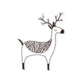 Simple reindeer design. Vector illustration decorative design