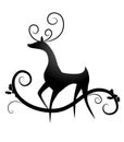 Simple Reindeer Silhouette Royalty Free Stock Photo