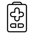 Simple remote control icon, outline style