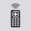 Simple Remote Control Icon with Wireless Signal Royalty Free Stock Photo