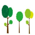 A simple representation of a broad-leaved tree