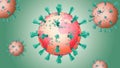 Simple representation of a corona virus pathogen as a globe