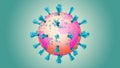Simple representation of a corona virus pathogen as a globe