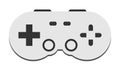 simple retro game controller symbol isolated on white