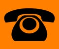 Simple retro phone sign Royalty Free Stock Photo