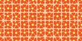 Simple, Retro Style Flowers Seamless Pattern - Summer or Sping Theme from the 60s, 70s