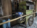 a simple rice threshing machine Royalty Free Stock Photo