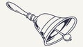 A simple ringing handbell icon for notifications and service alerts. vector design Generative AI Royalty Free Stock Photo