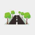 Simple Road Icon Vector With Flat Design