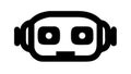 Simple Robot Face Icon, AI and Automation Vector Symbol, vector design Generative AI Royalty Free Stock Photo
