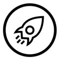 simple rocket or launcher icon template design Royalty Free Stock Photo