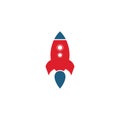 Simple Rocket Logo Vector design.