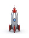 3d render of a rocket isolated on white background Royalty Free Stock Photo