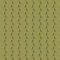 Simple romantic Ditsy dress floral fabric print White flowers and black leaves isolated on an olive mustard green background